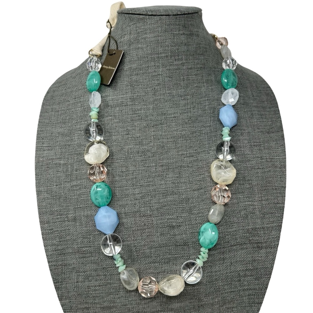 Tommy Bahama Multicolor Pastel Acrylic Bead Adjustable Necklace